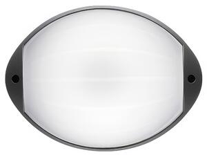 Applique in alluminio pressofuso di alta qualit� COCO APPLIQUE APERTA 7W LED 4000K Dimensioni 23x9,1xh 17 cm Diffusore in termoplastico opalino colore GRAFITE