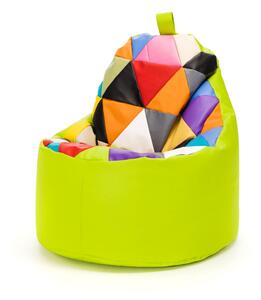 Pouf poltrona sacco seduta yoko patchwork ecopelle