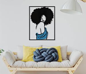 Pannello decorativo 3D da parete in metallo COLOR AFEF Dimensioni 60x1,3x h 80 cm peso 1,09 kg tratti delicati di figura una donna con un elegante vestito dai colori accesi e sgargianti
