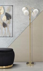 Lampada, Piantana da Terra In stile glam in metallo dorato GLAMY dimensioni 54x h176 cm -peso 4,5,00 kg con Piantana 4 punti luce