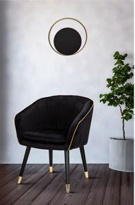 Lampada, Applique Da Muro in metallo nero e dorato SHUTTLE Dimensioni 25x8x25 cm Linea Glamy colore oro e nero