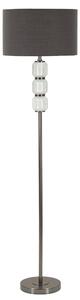 Lampada da terra con base Bianco E grigio in vetro EVA ONE diametro 42xh 164 cm paralume in velluto dorato