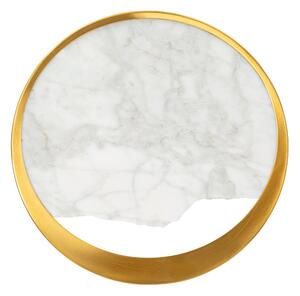 Lampada da parete rotonda con 2 punti luce i Dimensioni � 24x6 cm elegante paralumi in vetro decorazione simil marmo