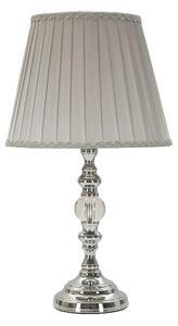 Lampada da tavolo in metallo argentato e vetro TILLY Dimensioni � 25x h 46 cm Lampada E-27 Attacco con filo FILO paralume colore bianco e argento