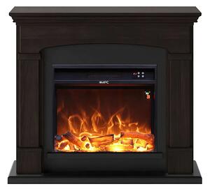 Camino Da Terra Siena Con Bruciatore Elettrico da 1500w, Dimensioni 107x24,5xh 95,2 cm con Telecomando, Reale Effetto Fiamma Led Realizzato In Legno MDF Di Alta Qualit� Wenge