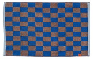 Tappetino da bagno in cotone biologica blu-marrone 50x80 cm Retro - Mette Ditmer Denmark