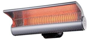 Stufa Infrarossi Parete 2000 Riscaldatore Riflettente Parete Con Telecomando 2000w Dimensioni 59,6x13,5x h32 cm- Kg 4,9 Grigio