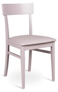 Sedia Monaco Kitchen & Living E5 44x45xH82 cm, Seduta grigio chiaro, Schienale grigio chiaro, Gambe grigio, Seduta in Similpelle, Schienale e Gambe in Legno