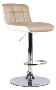 Sgabello in Similpelle Kurt Kitchen & Living E5 36x38.5xH83 98cm, Colore Seduta Tortora, Schienale Tortora, Gambe Grigio, Materiale Seduta Similpelle, Schienale ABS, Gambe Metallo