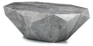 Tavolino Diamond Medium Stone Decor E5 120x70xH40 cm, Finitura Grigio, Base in Pietra Fossile Gray Stone