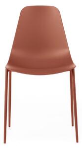 Sedia Frida Kitchen & Living 49x48.5xH88 cm, Colore Ruggine, Seduta e Schienale in Polipropilene, Struttura in Metallo