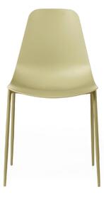 Sedia Frida Kitchen & Living 49x48.5xH88 cm, Giallo, Seduta e Schienale in Polipropilene, Gambe in Metallo