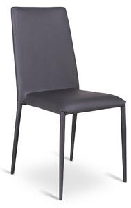 Sedia Seduta e schienale rivestiti in similpelle imbottita Madello CLEO dimensioni 40x42x h 96 cm - peso 5,5 kg sedia IMPILABILE colore Grigio Chiaro