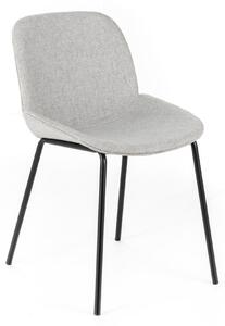 Sedia dalle linee morbide ed Rivestimento tessuto danno forma a MODELLO EVA dimensioni 52x46x h 80 cm - peso 5,5 kg sedia in tessuto Rivestimento Grigio Chiaro