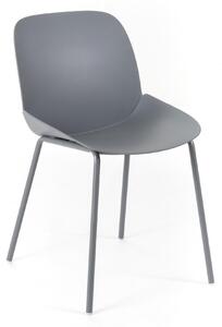 Seduta schienale in Polipropilene con struttura e gambe in metallo MODELLO EVA dimensioni 55x46 xh 79 cm - peso 4,8 colore Grigio