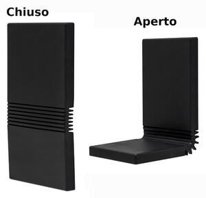 Sgabello Sedile Doccia Tecnologico in poliuretano Ribaltabile 36.9x3xh 82.8 cm - Portata: kg. 150 in poliuretano Morbido Colore Nero