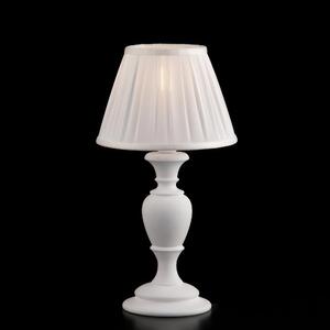 Lumetto Fiorenza in legno bianco shabby, �20xH43 cm, colore Bianco Shabby, illuminazione 1xE14 - 42 Watt Max