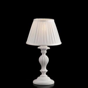 Lumetto Leonardo in Legno Bianco Shabby 43x�20 cm, 1xE14 - 42 Watt Max, Colore Bianco Shabby