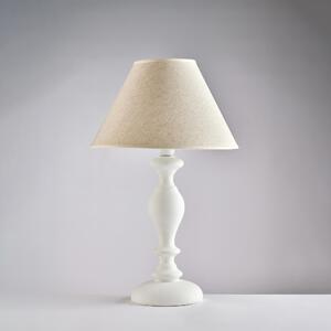 Lume in Legno Bianco Shabby Cascina 57x�35 cm, Illuminazione 1xE27 - 55 Watt Max, Colore Bianco Shabby