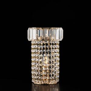 Lumetto Vladimir in Ferro e Ottone Dorato con Strass, 27x�18 cm, Oro Lucido, 1xE14 - 42 Watt Max
