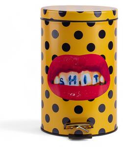 Shit Toiletpaper Home Cestino Ø20,5xH27,5 Giallo/Nero/Multicolor - Seletti