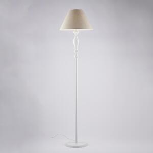 Piantana Cascina in Legno e Ferro Bianco H.183 - �45 cm, Bianco Shabby, 1xE27 - 55 Watt Max