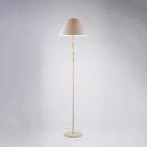 Piantana Cascina H183 - �45 cm, Bianco Tortora, in Legno e Ferro, 1xE27 - 55 Watt Max