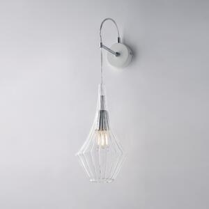 Applique in Ferro con Vetro Trasparente Pyrex Zeus 64x14x21 cm, Trasparente, 1xE14 - 42 Watt Max
