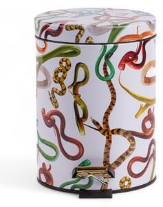 Snakes Toiletpaper Home Cestino Ø20,5xH27,5 Bianco/Multicolor - Seletti