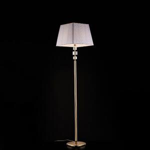 Piantana Franz in Oro e Cristallo, 1 Luce con Paralume �45 x H180 cm, Colore Cristallo Oro Lucido, Illuminazione 1xE27 - 55 Watt Max