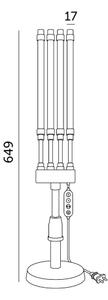 Lampada da tavolo LED dimmerabile per la coltivazione delle piante VITARO 4xLED/10W/230V nera