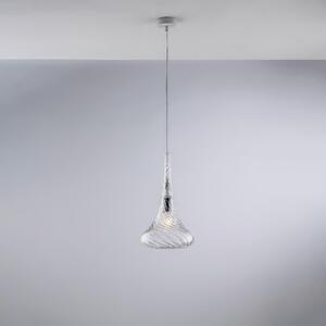 Sospensione Nemesi in Ferro e Vetro Pyrex Trasparente, �20xH42 - MAX 142 cm, 1xE27 - 55 Watt Max
