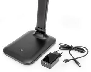 Lampada da tavolo a LED dimmerabile con USB port REMUS LED/5W/230V nero