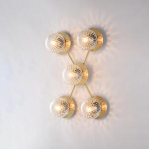 Plafoniera Armonia in Ferro Bronzato Spazzolato, 62x42xH17 cm, 5xE14 - 42 Watt Max, Colore Bronzato