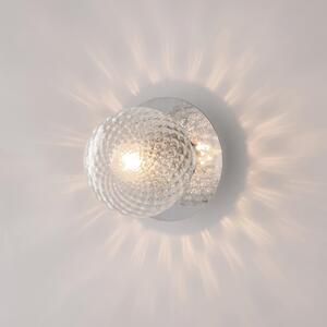 Applique Armonia in Ferro Cromo Lucido, 17x17xh17 cm, 1xE14 - 42 Watt Max, Cromo Lucido