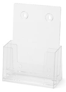 Porta depliant da banco e da parete linea SCRITTO La linea scritto � pensata per banconi, scrivanie, tavoli 2 tasche formato A5 in stirene Trasparente