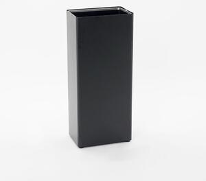 Cestino modulare in metallo verniciato nero per interno ed esterno Dimensioni 30x20xh 68,8 cm � 42 litri 5 Coperchi Colorati Rimovibili- coperchio Grigio