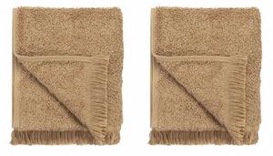 Set di 2 asciugamani in cotone marrone chiaro 30x50 cm Frino - Blomus