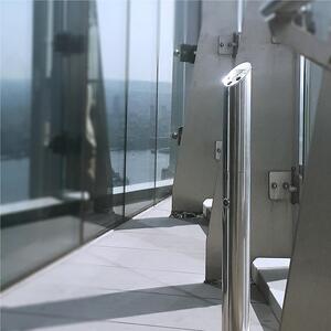 Posacenere autoportante a colonna - dimensioni 32xh98 cm base circolare pesante in cemento con copertura in metallo verniciato acciaio