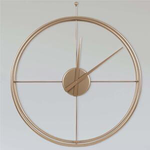 Orologio da parete moderno modello BIG ESSENZIALE di grandi Dimensioni 90 cm lancette ORO realizzato con al taglio laser verniciato con vernice bicomponente colore oro