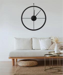 Orologio da parete moderno modello BIG ESSENZIALE di grandi Dimensioni 90 cm lancette NERE realizzato con al taglio laser verniciato con vernice bicomponente colore Nero