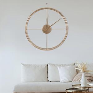 Orologio da parete moderno modello ESSENZIALE di grandi Dimensioni 60 cm lancette ORO realizzato con al taglio laser verniciato con vernice bicomponente colore oro