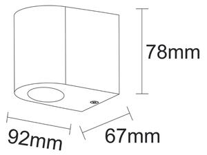 Applique da esterno BOSTON 1xGU10/10W/230V IP44