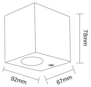 Luce Spot a parete da esterno BOSTON 1xGU10/10W/230V IP44