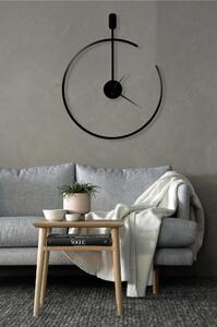 Orologio da parete in Metallo dal design contemporaneo LINE con quadrante nero Dimensioni 74xh 92 cm lancette NERE colore Nero pastello
