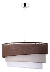 Duolla - Lampadario a sospensione con filo TRIO 1xE27/40W/230V diametro 45 cm marrone/beige/bianco