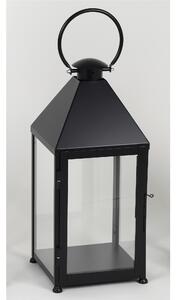 Lanterna classica In ferro Battuto stile Minimalista Dimensioni 30x30xh 70 cm - Adatta ad Ambienti Esterni ed Interni lavorazione artigianale colore Nero Opaco