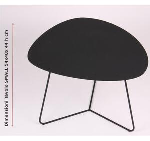 Tavolino da salotto forma ovoidale SMALL design moderno dimensioni 54x48x 44 h cm - peso 6,8 kg Stile moderno colore Nero Pastello