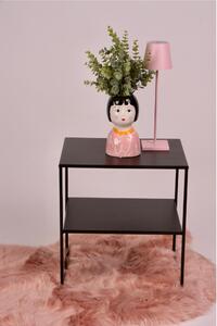 Tavolino da salotto rettangolare design minimalista 2 Piani dimensioni 45x35x 50 h cm - peso 6,8 kg Stile Minimal Linea bagno Nero Pastello Opaco
