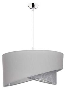 Duolla - Lampadario a sospensione con filo CELLO 1xE27/40W/230V diametro 45 cm grigio/pizzo